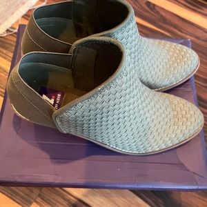 - Zee Alexis Olive Green Monica Woven Booties Women’s Size 9. Brand New in box